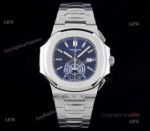 New Patek Philippe Nautilus Blue Dial Stainless Steel Case Swiss Luxury Replica Watch (1)_th.jpg